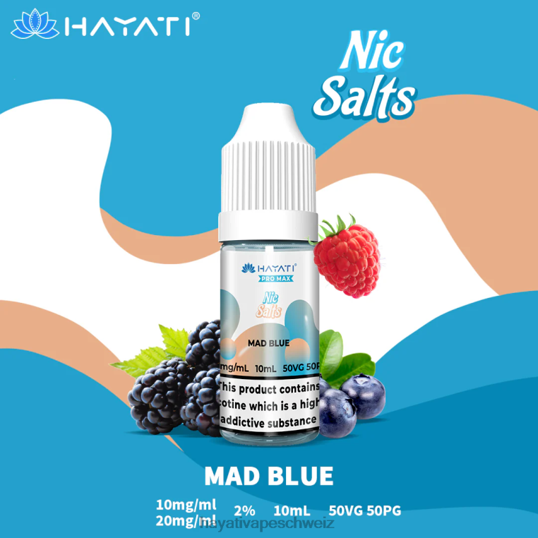 Hayati Vape Schweiz | Hayati Pro Max Schöne Salze verrücktes Blau X880P243