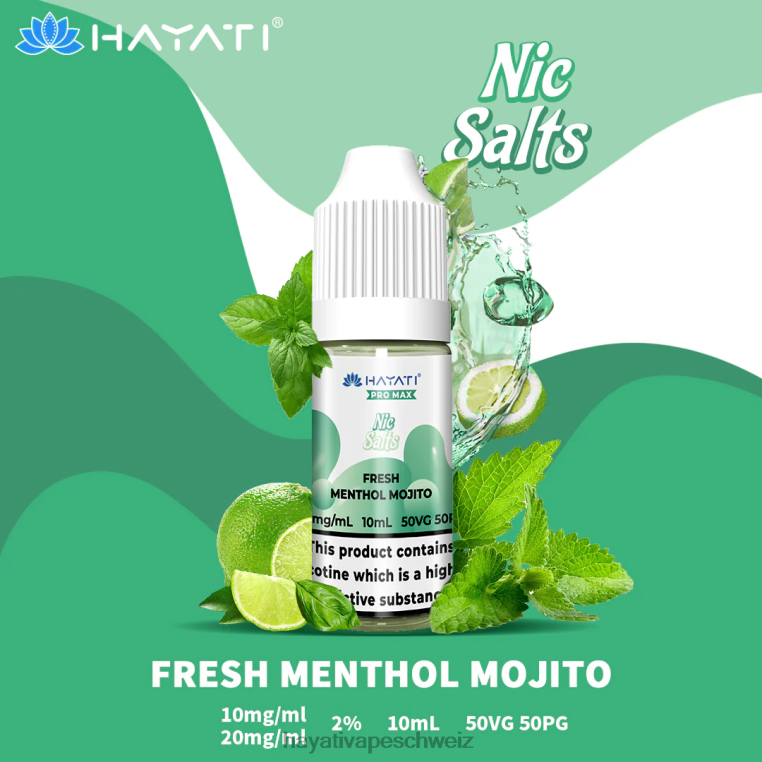 Hayati Vape Shop | Hayati Pro Max Schöne Salze frischer Menthol-Mojito X880P239