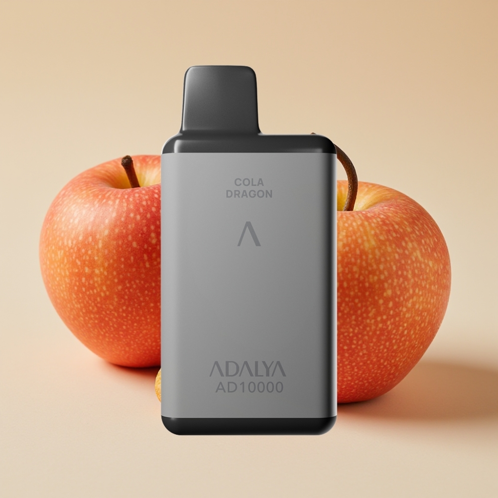 Adalya AD 10000 Puffs USB-C Aluminium Zwei Äpfel Spacegrau