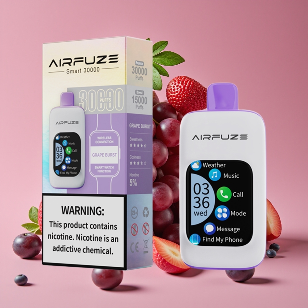 AirFuze Smart 30000 Puffs 5% Grape Burst 2.01\" TFT Touch Type-C