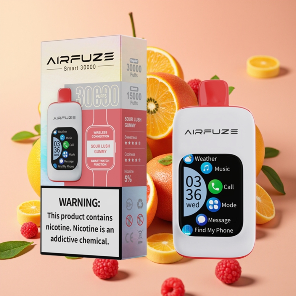 AirFuze Smart 30000 Puffs Disposable Pod 5% 900mAh Type-C Sauer-fruchtiger Gummibärchen-Geschmack