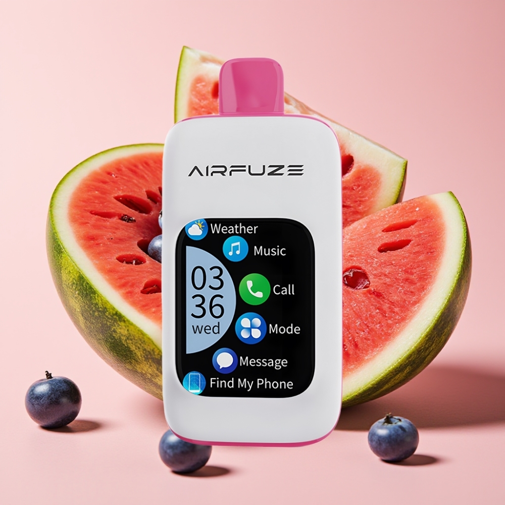 AirFuze Smart 30000 Puffs Disposable Pod mit 2,01" Touchscreen, Typ-C, Heidelbeer-Wassermelone