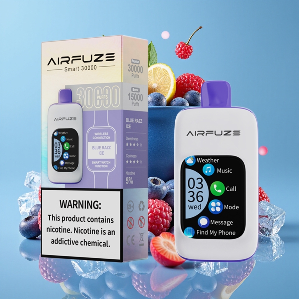 AirFuze Smart 30000 Puffs Disposable Pod mit 5% Nikotin & 900mAh – Blaue Himbeere Eis
