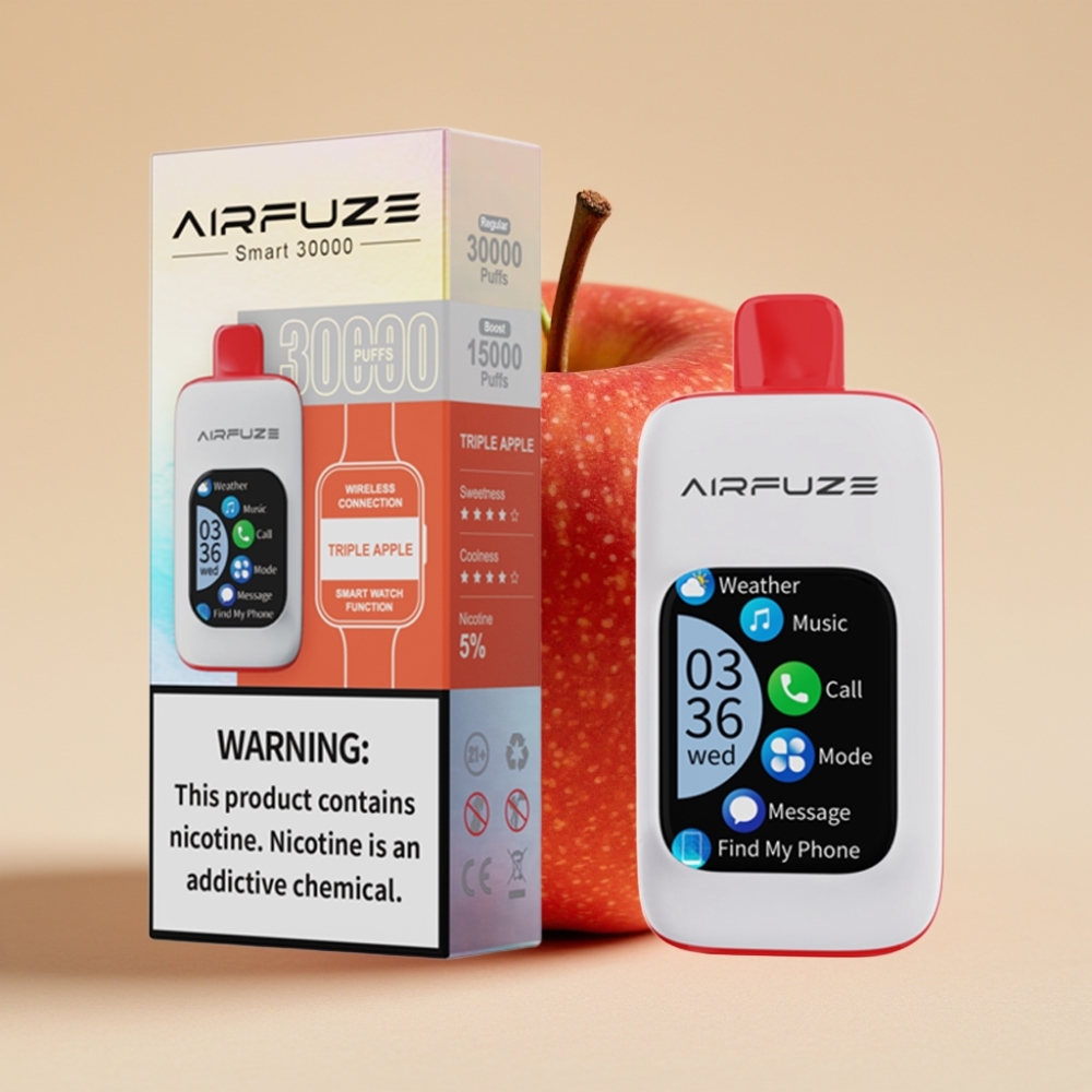 AirFuze Smart 30000 Puffs Disposable Pod mit Dreifach-Apfel, 5%, 900mAh, Type-C