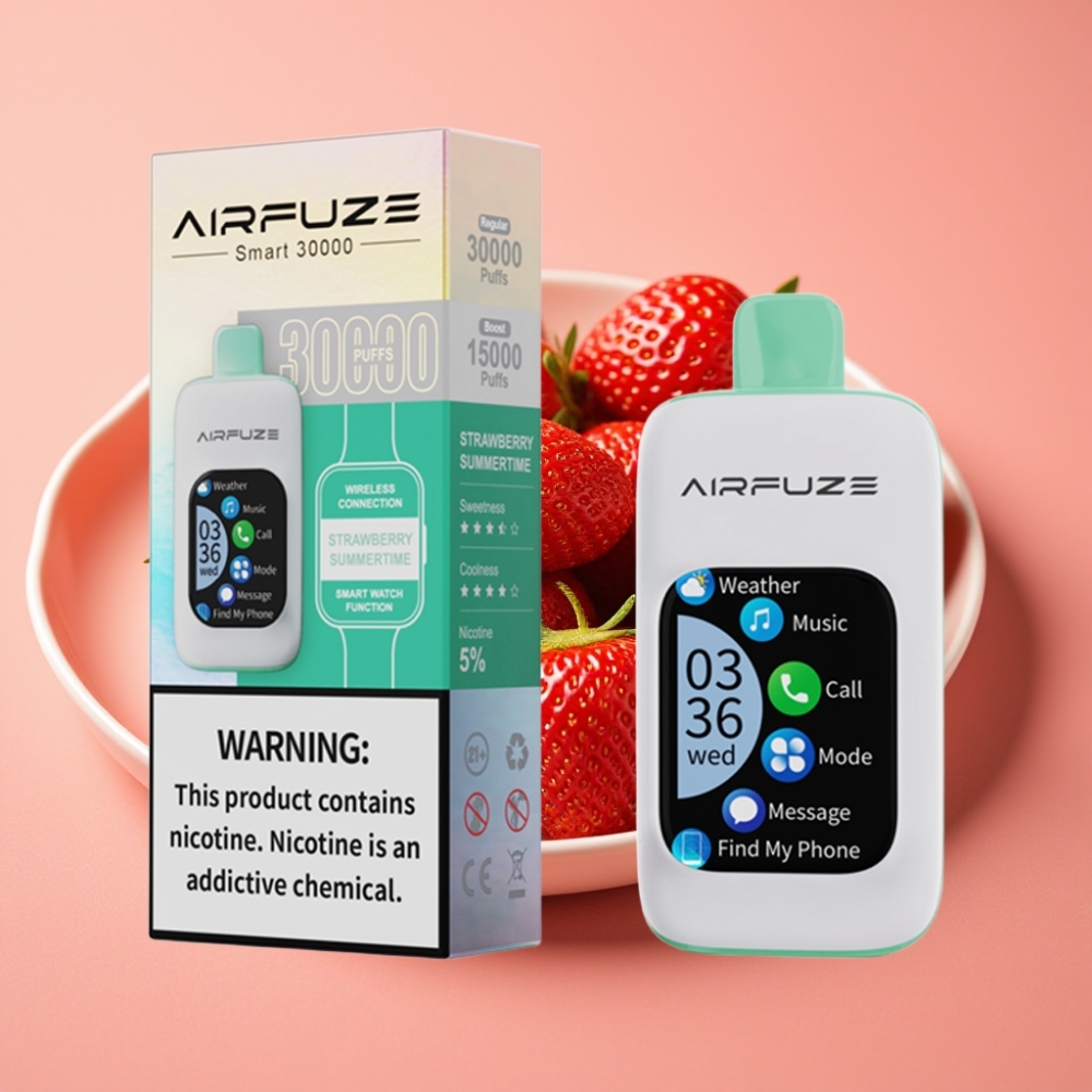AirFuze Smart 30000 Puffs Disposable Pod mit Touchscreen-Display – Erdbeer-Sommerzeit