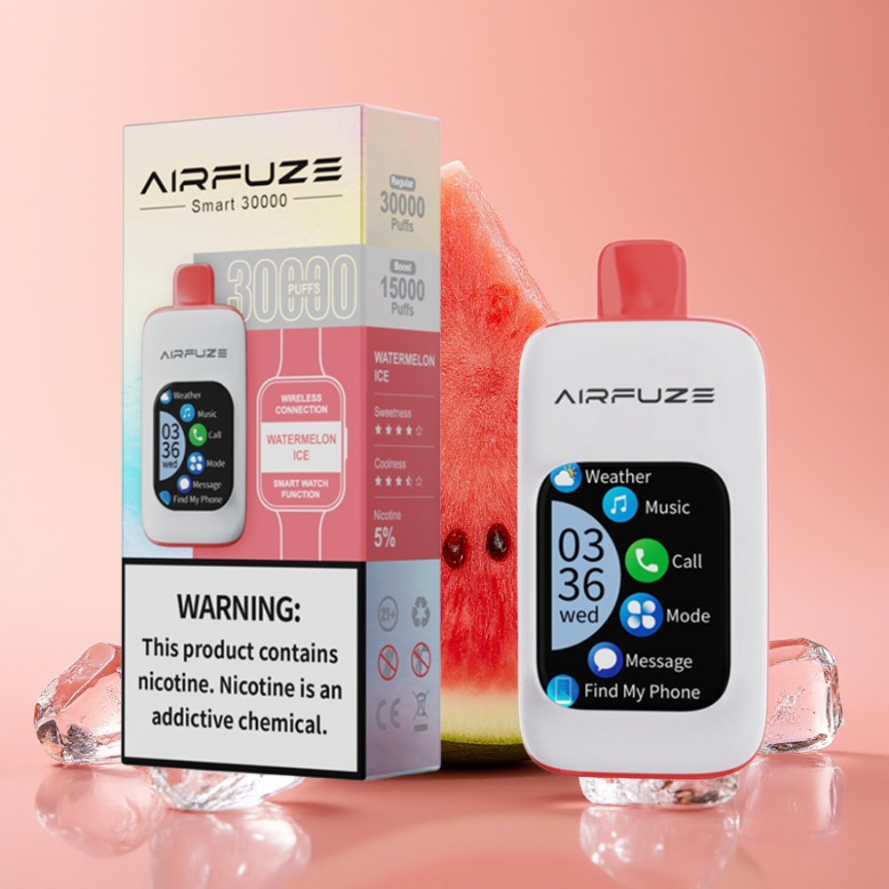 AirFuze Smart 30000 Puffs Disposable Pod mit Wassermelonen-Eis, 5%, 900mAh, Typ-C