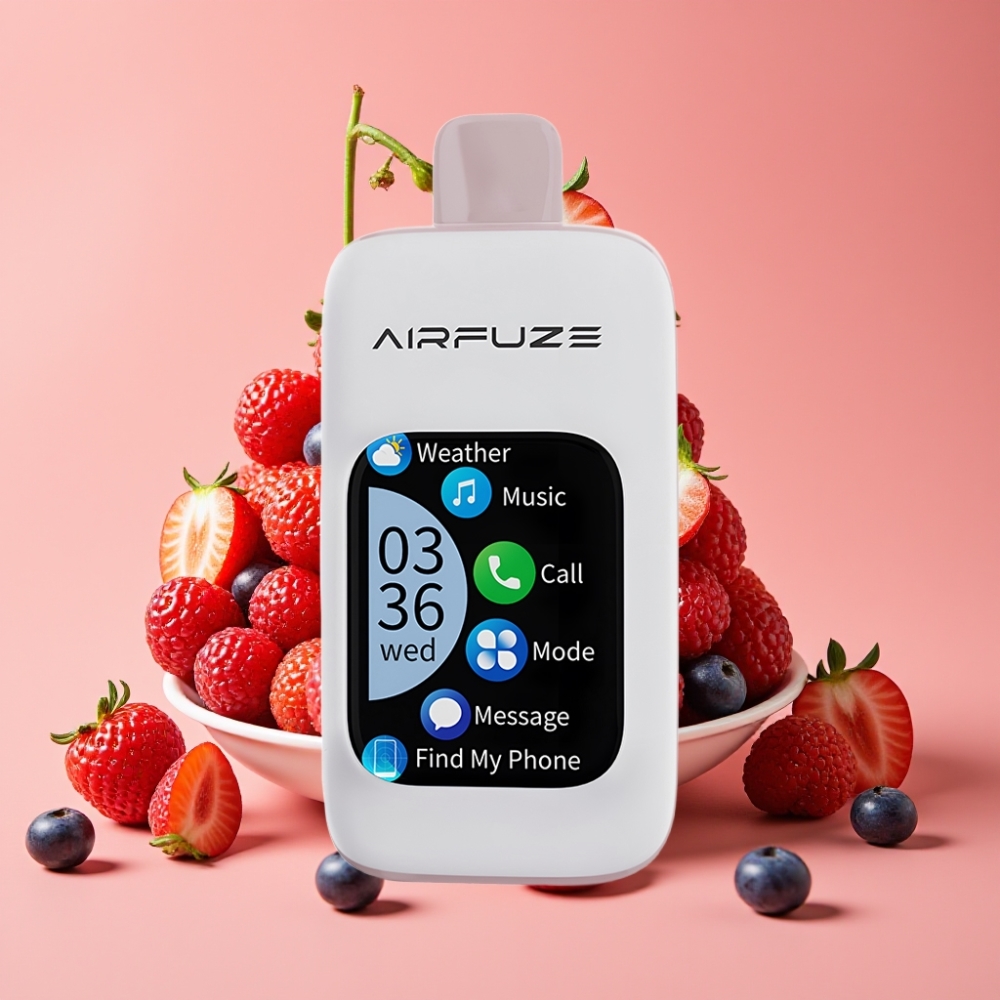 AirFuze Smart 30000 Puffs Touch Display Type-C Beeren-Explosion
