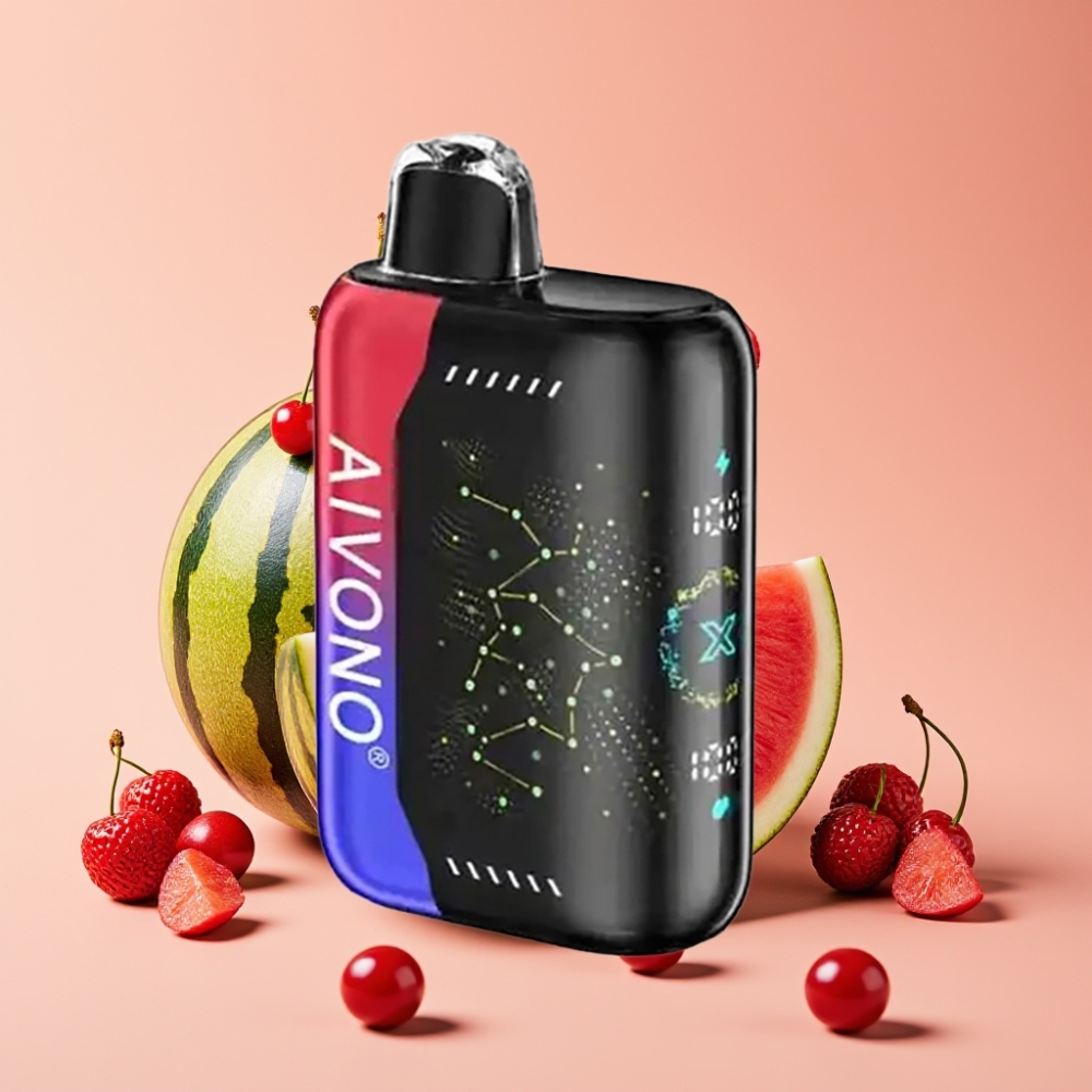 Aivono AIM BOOM 25000 Puffs 28ml 650mAh Typ-C Eistige Wassermelone-Kirsche