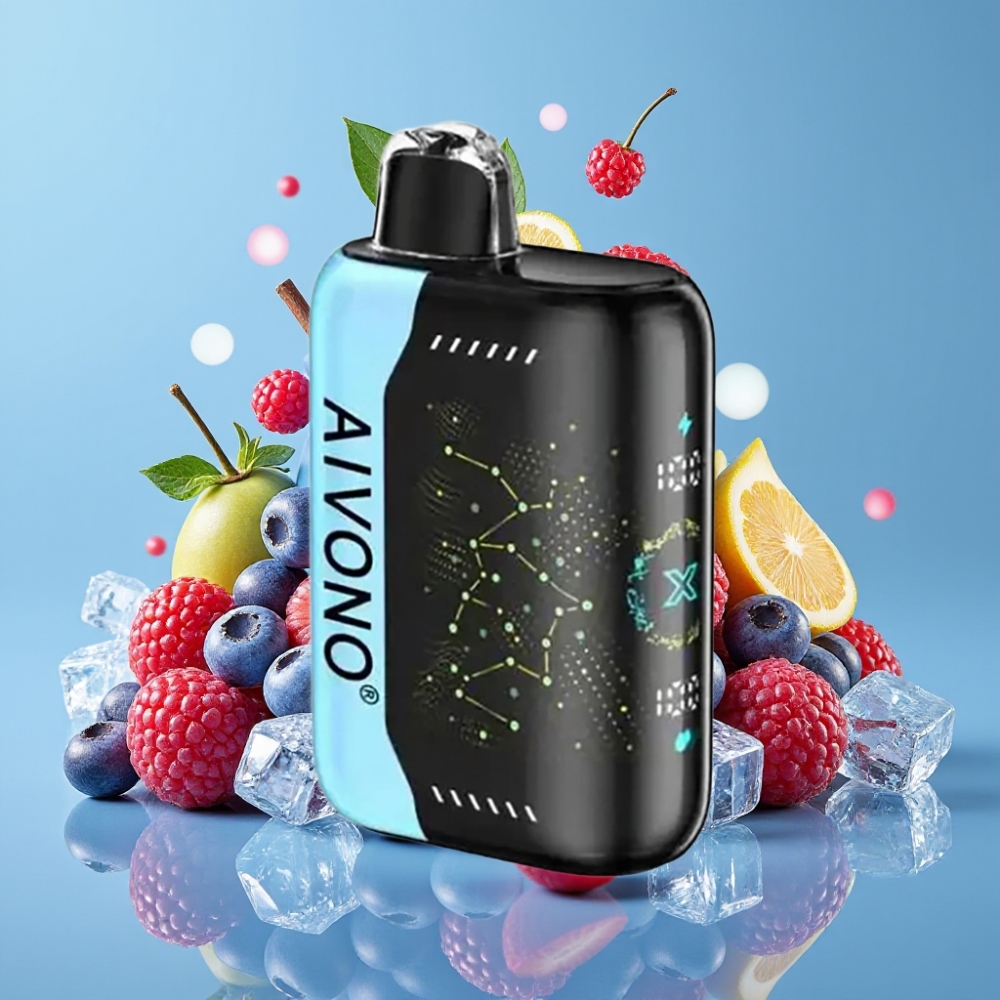 Aivono AIM BOOM 25000 Puffs 28ml 650mAh Type-C Blaue Himbeere Eis