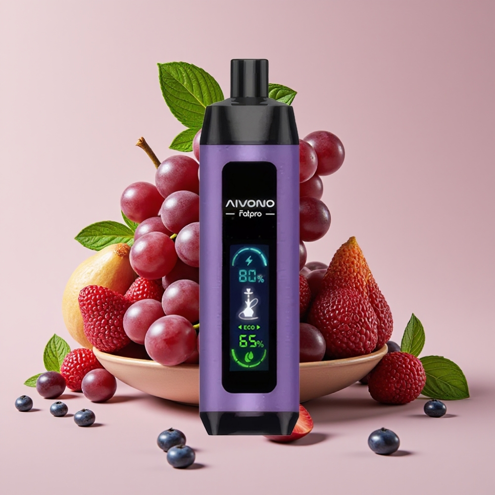 Aivono AIM FATPRO 22000 Puffs 28ml Grape Minze 600mAh 0.6 Ohm Dual Modes
