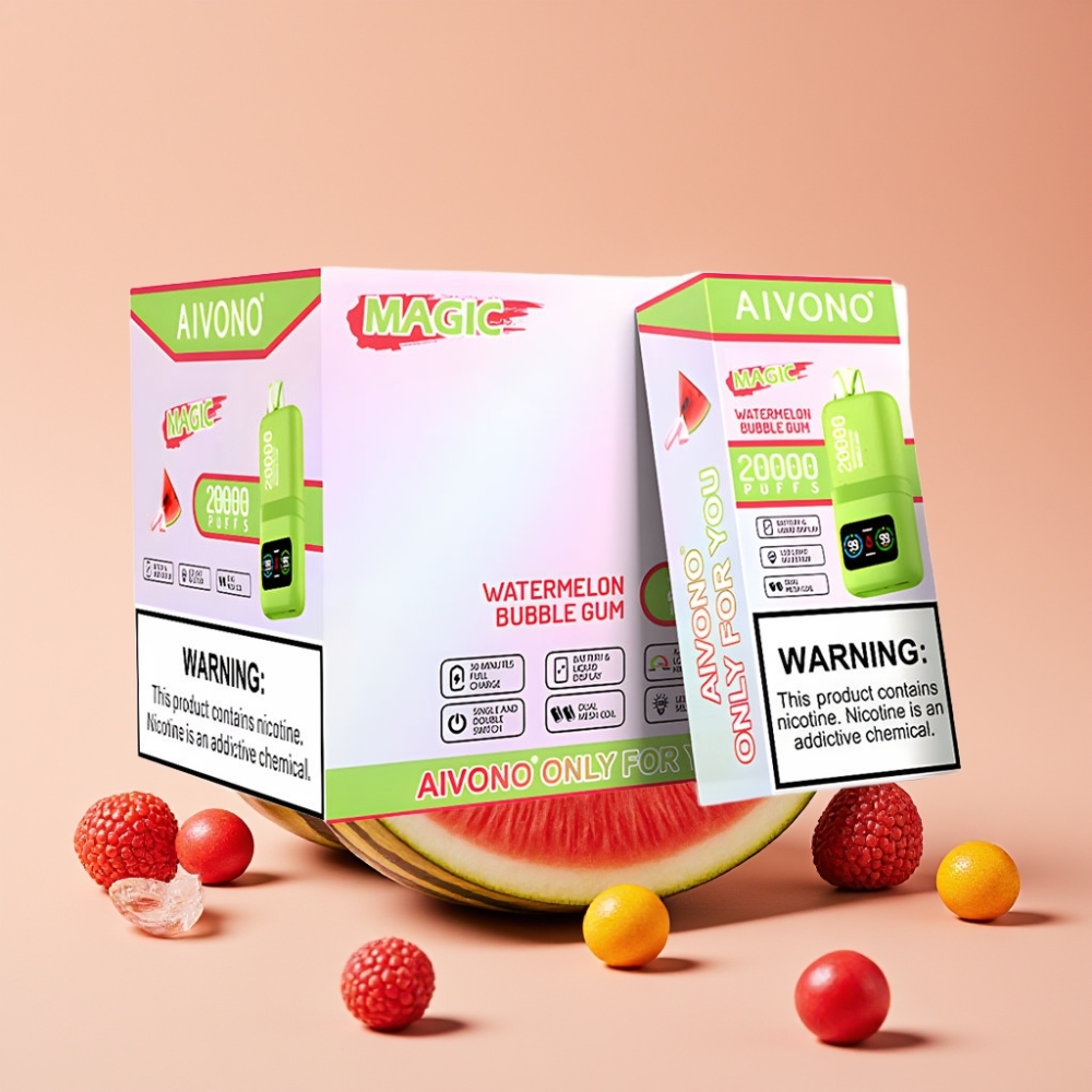Aivono AIM MAGIC 20000 Puffs Dual Mesh Coils LCD Wassermelone Bubble Gum