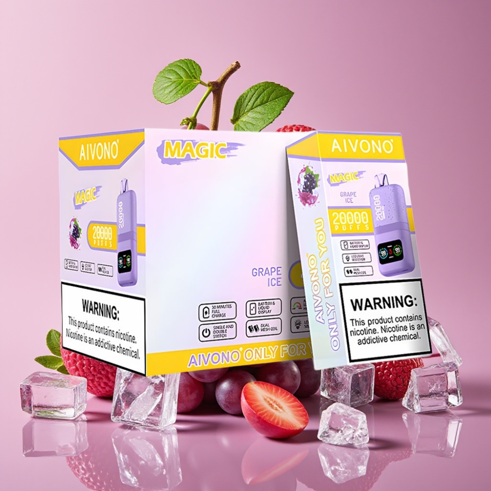 Aivono AIM MAGIC 20000 Puffs Dual Mesh LCD Typ-C 600mAh Grape Ice