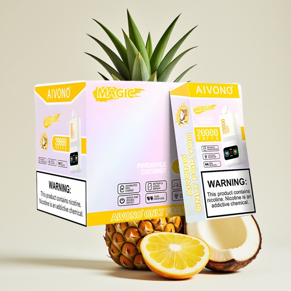 Aivono AIM MAGIC 20000 Puffs Dual Mesh LCD Typ-C Ananas Kokos