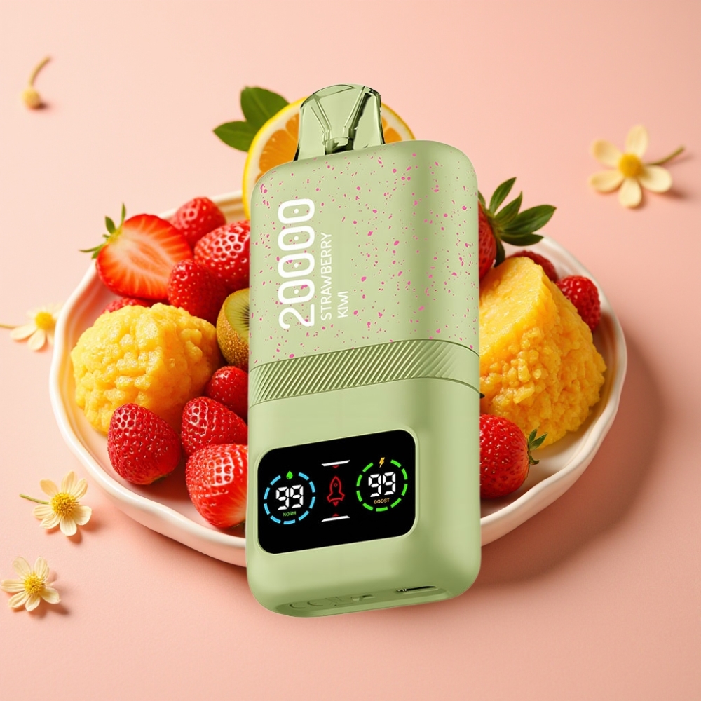 Aivono Aim Magic 20000 Puffs Dual Mesh Coils Typ-C LCD Erdbeer-Kiwi