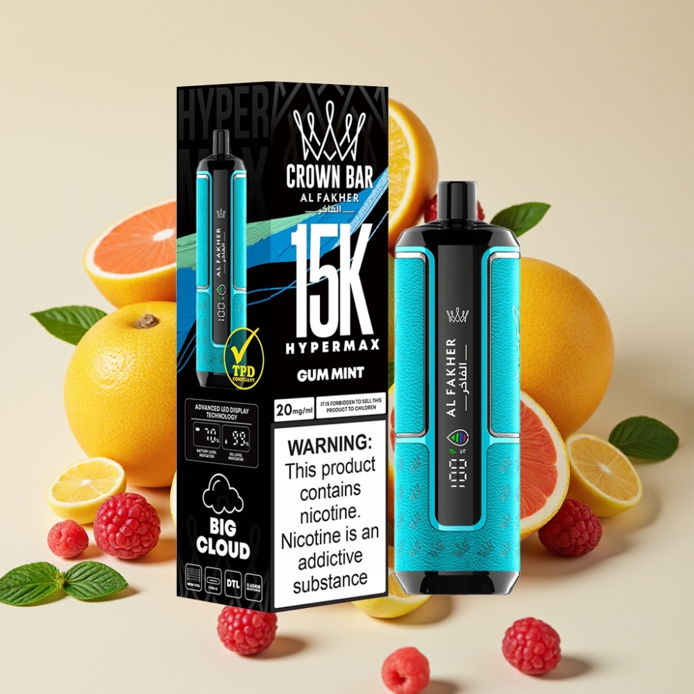 Al Fakher Crown Bar 15K Hypermax 22ml 600mAh DTL Kaugummi-Minze