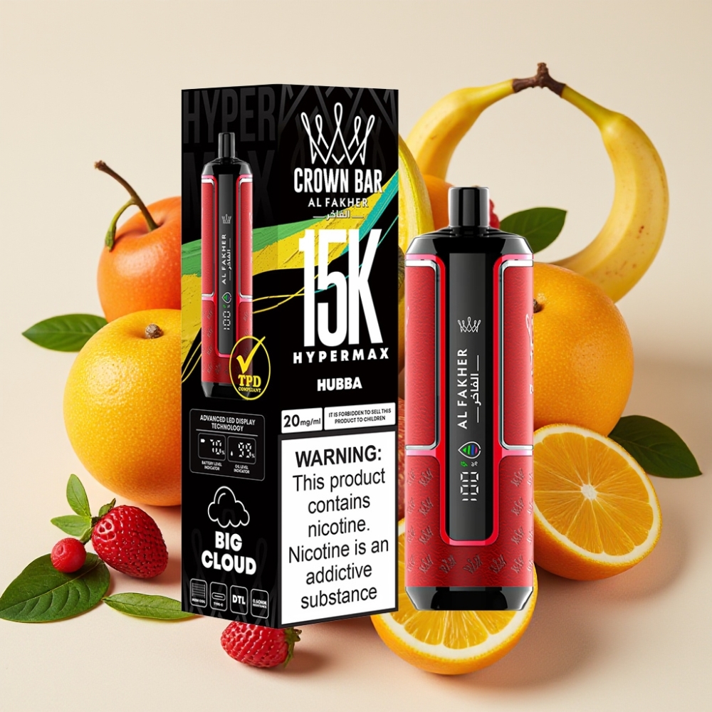 Al Fakher Crown Bar 15K Hypermax 22ml 600mAh Typ-C DTL 6mg/ml Hubba