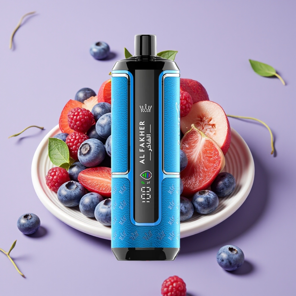Al Fakher Crown Bar 15K Hypermax 22ml 600mAh Typ-C DTL Heidelbeer-Kaugummi