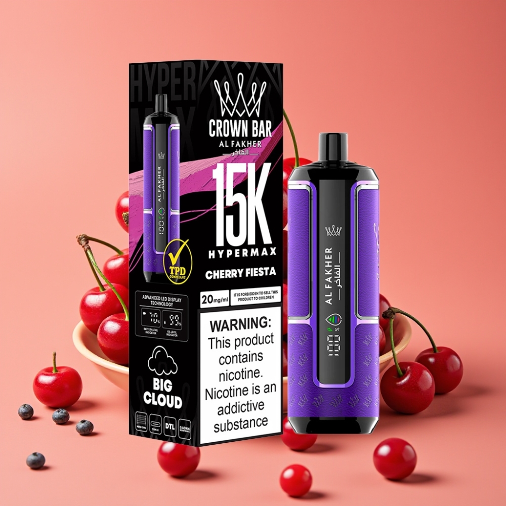 Al Fakher Crown Bar 15K Hypermax 22ml DTL Typ-C Kirschfiesta