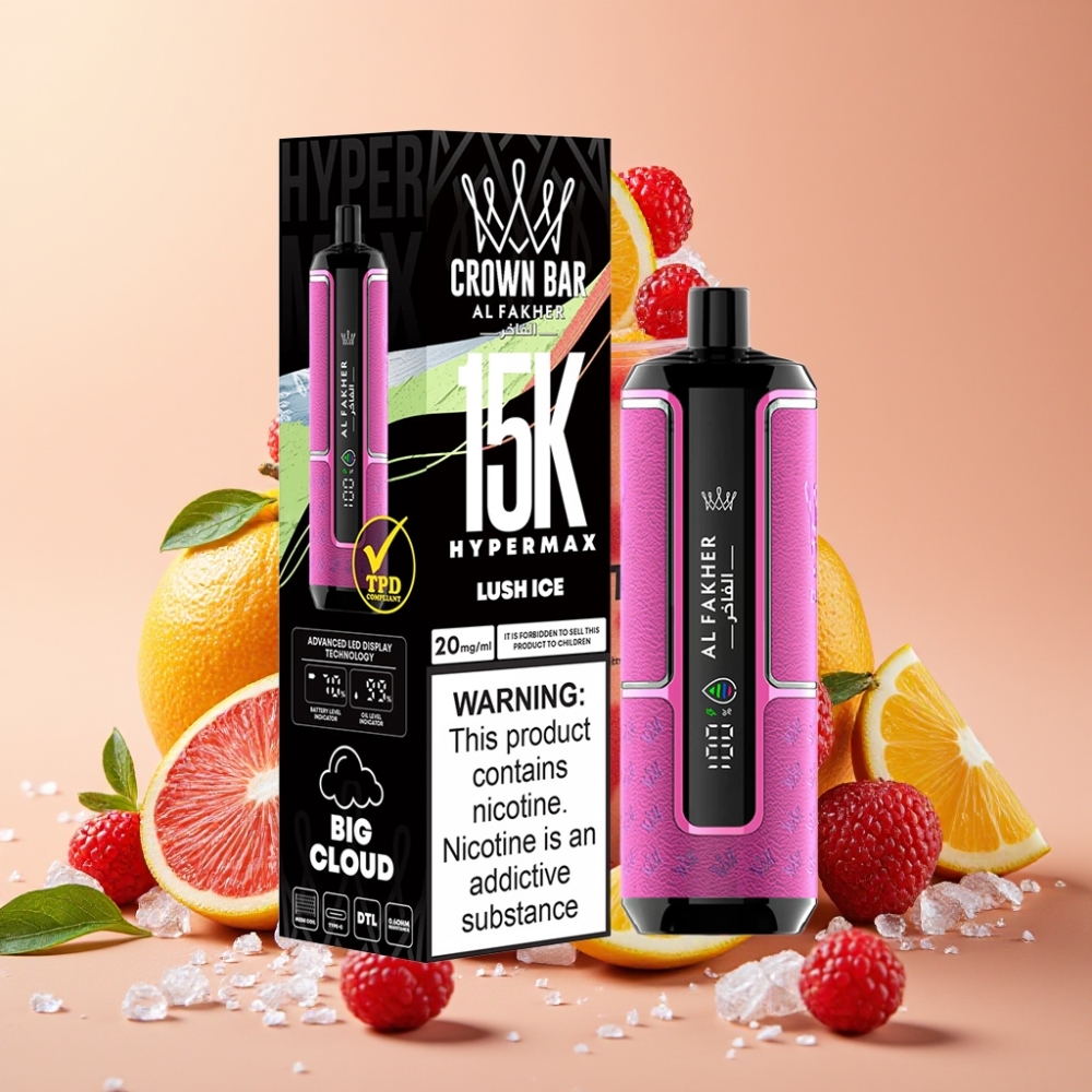 Al Fakher Crown Bar 15K Hypermax 22ml DTL Typ-C Luch Eis