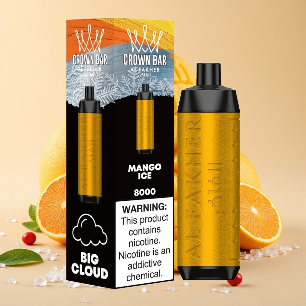 Al Fakher Crown Bar 8000 Crystal 18ml 5mg Mango-Eis