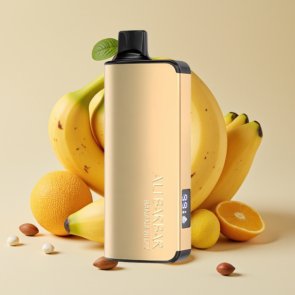 Alibarbar Ingot 9000 Puffs 22ml 2350mAh LED Bananen-Kick