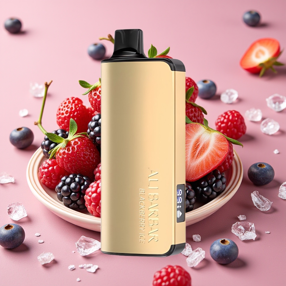 Alibarbar Ingot 9000 Puffs 22ml 2350mAh LED Brombeer-Eis