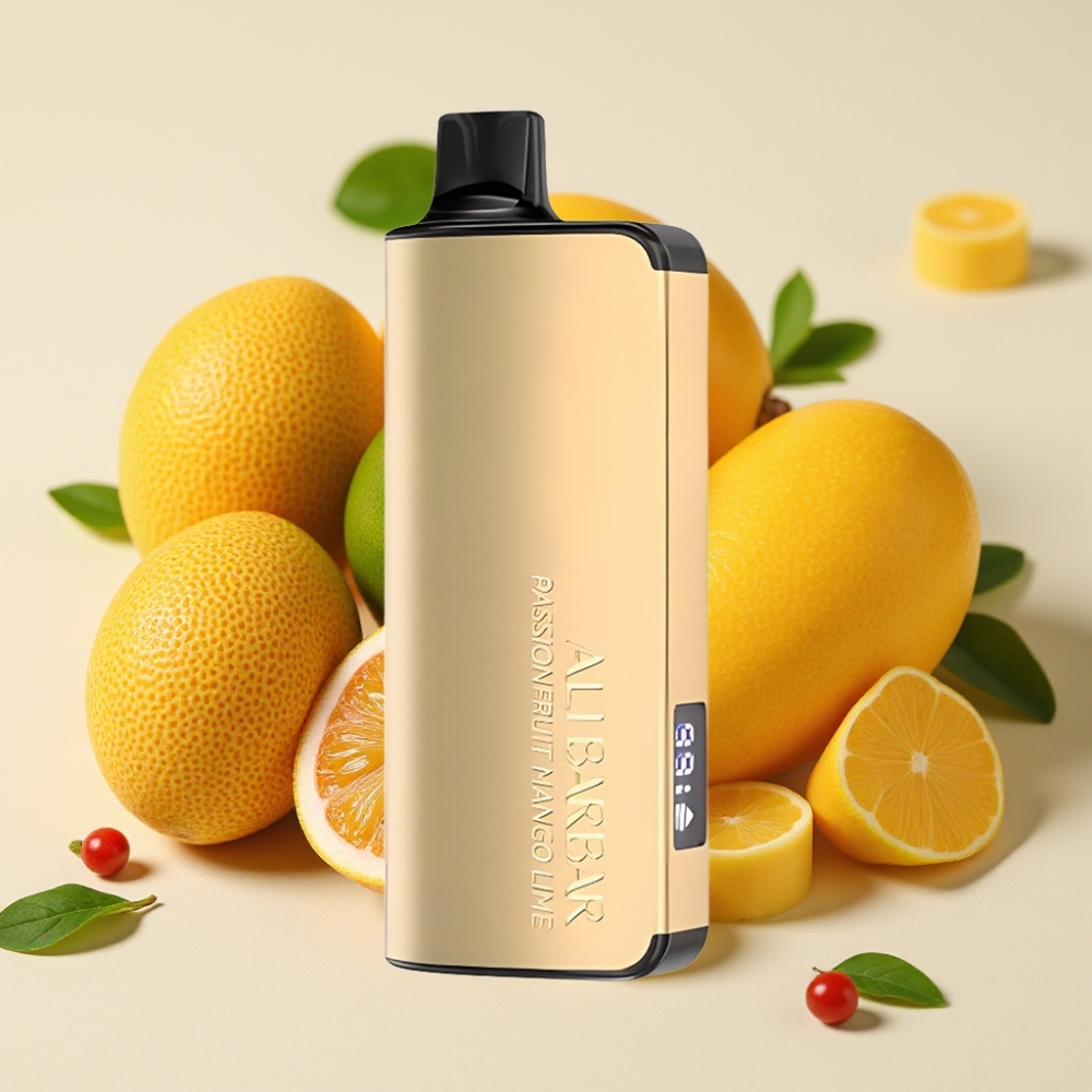 Alibarbar Ingot 9000 Puffs 22ml 2350mah LED Display Passionsfrucht Mango Limette