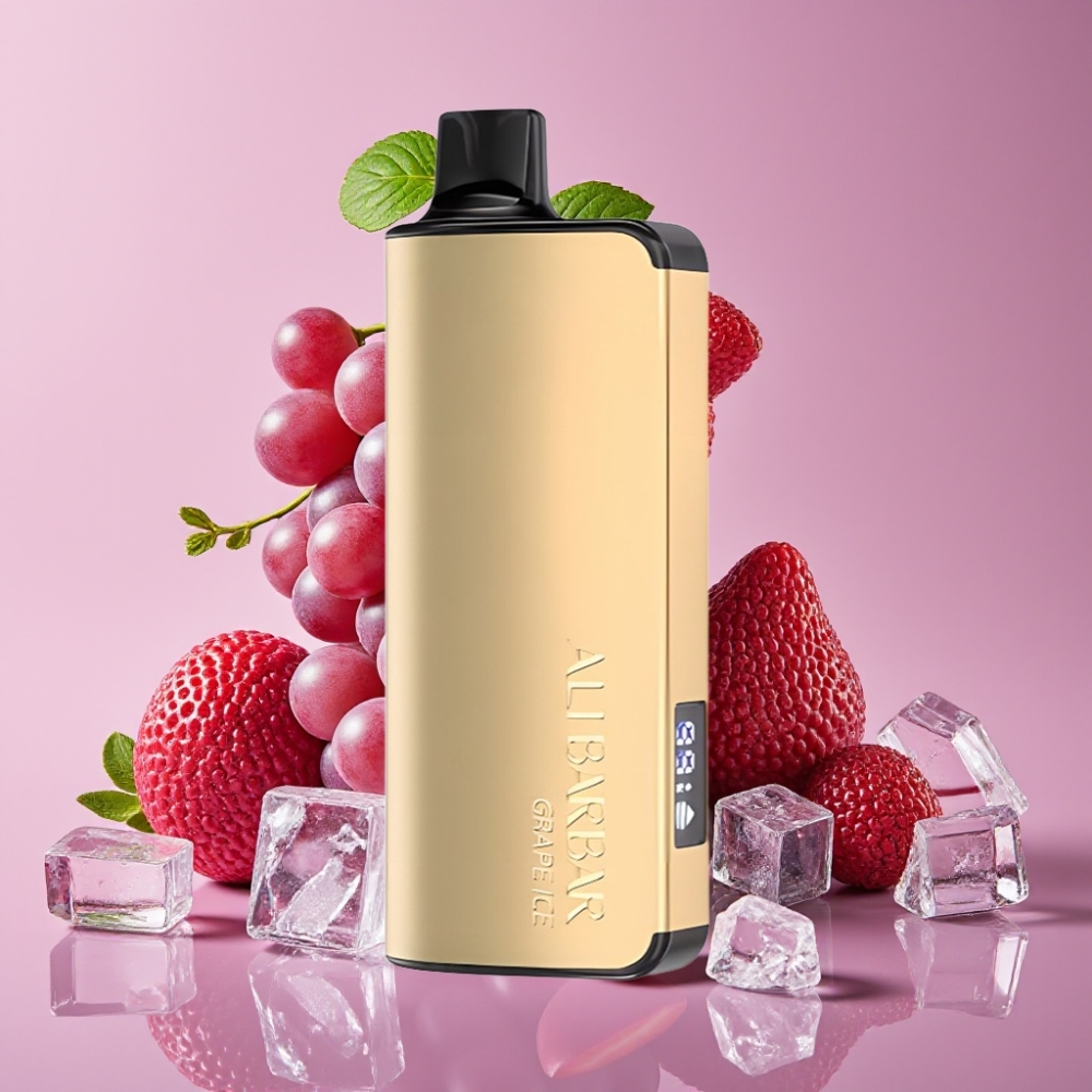 Alibarbar Ingot 9000 Puffs 22ml 2350mah LED Traube Eis
