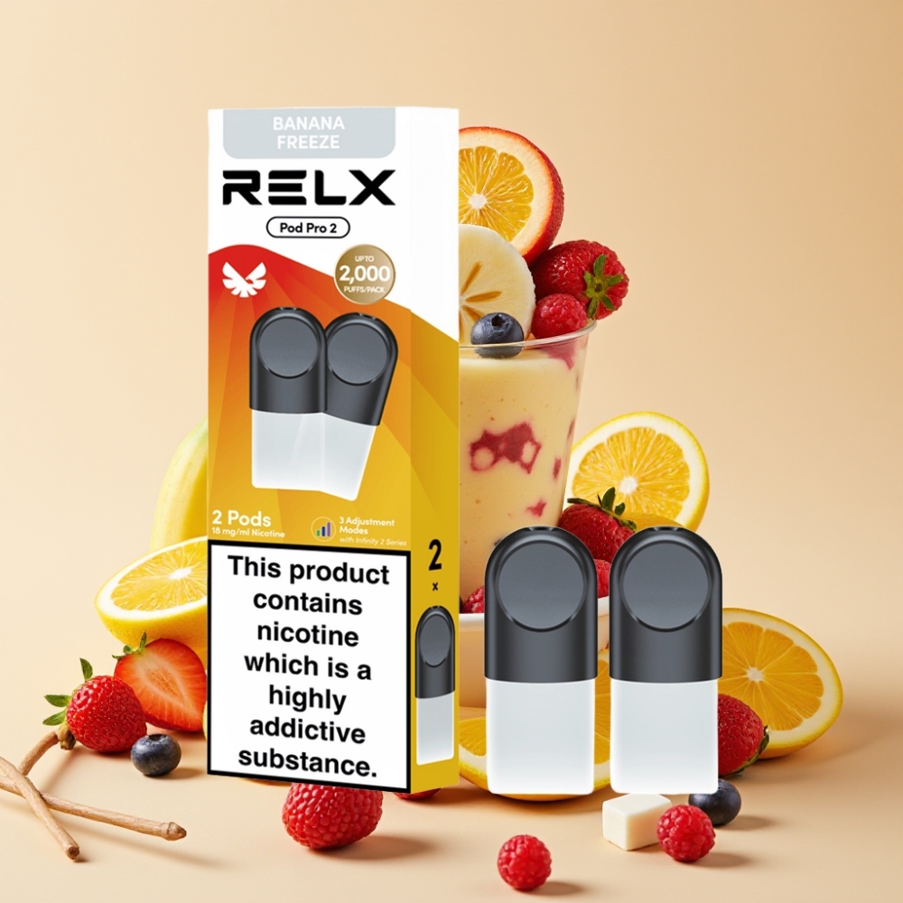RELX Pod Pro 2 600 Puffs 1.8% Nikotin 1.9ml Dessert-Banane-Eis