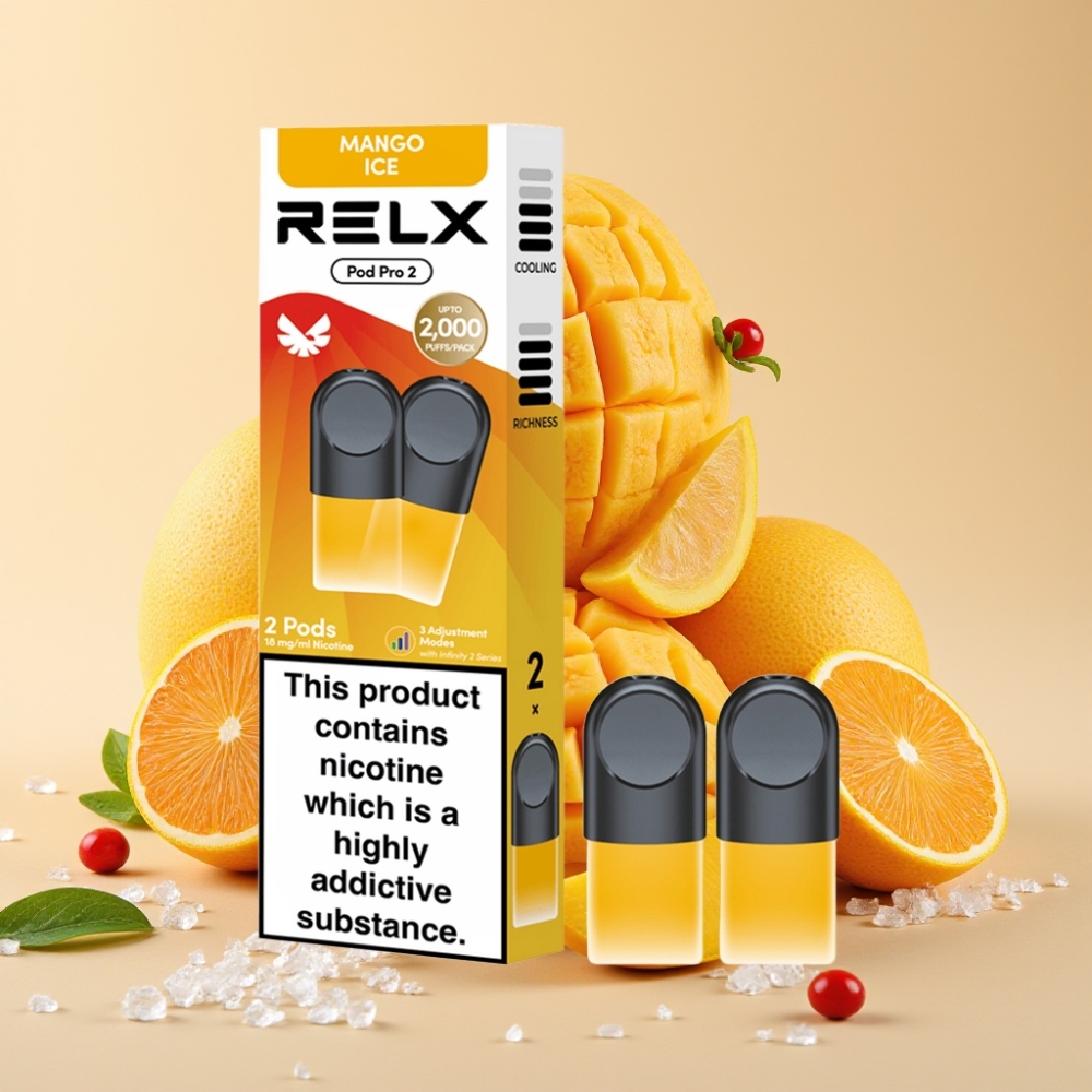 RELX Pod Pro 2 600 Puffs 1.8% Nikotin 1.9ml Mango-Eis