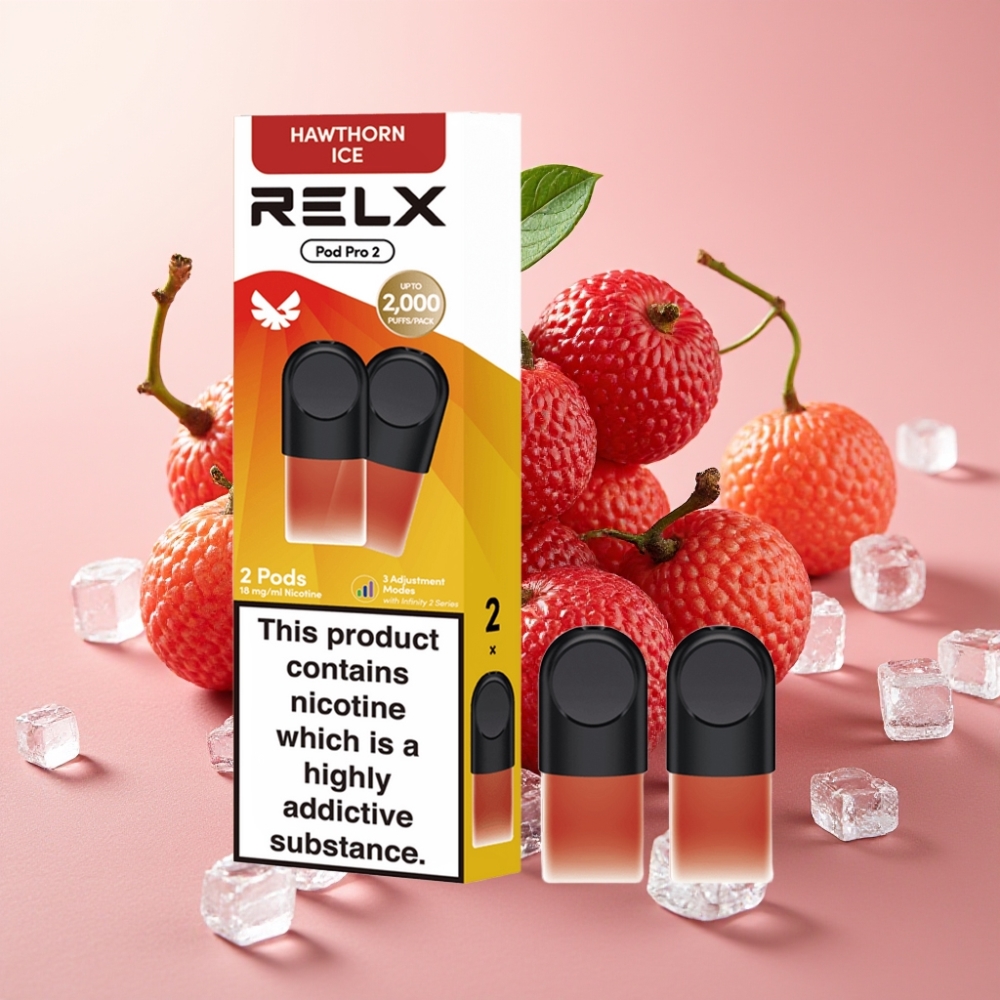 RELX Pod Pro 2 600 Puffs 1.8% Nikotin 1.9ml Weißdorn-Eis