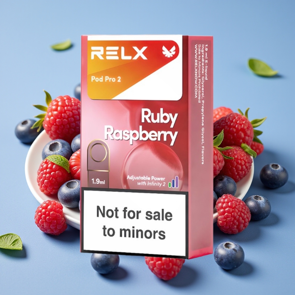 RELX Pod Pro 2 600 Puffs 1.9ml 0% Nikotin 3 Spannungsstufen Blaue Himbeere