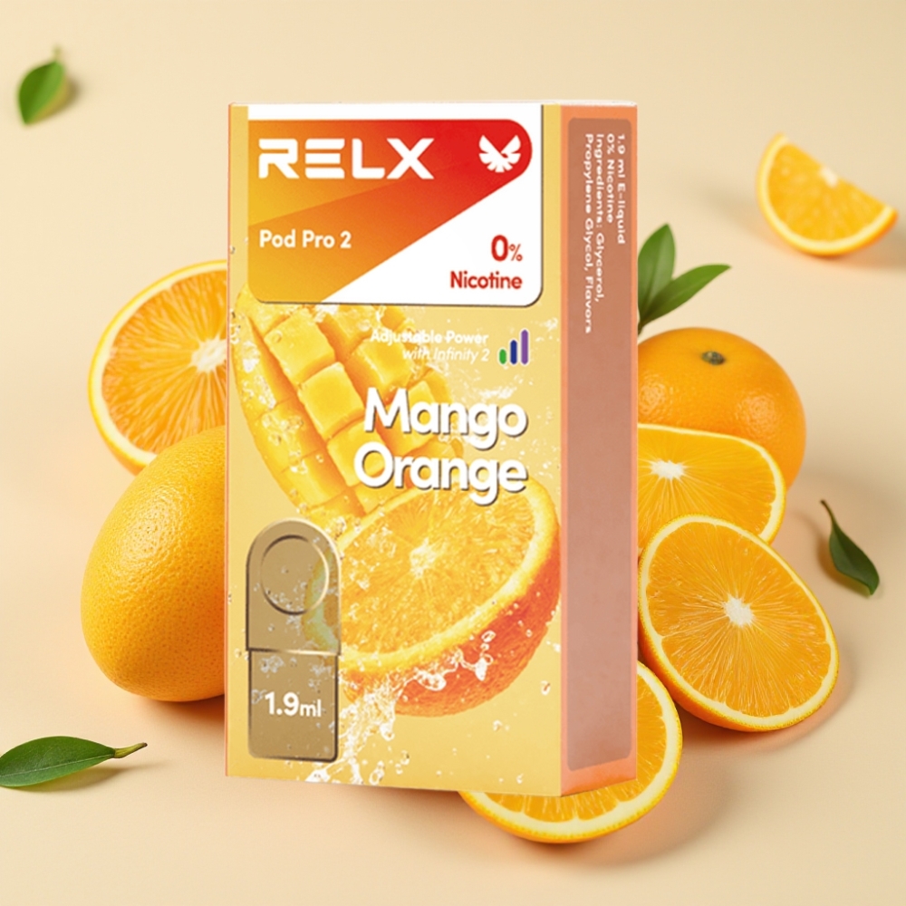 RELX Pod Pro 2 600 Puffs 1.9ml 0% Nikotin Mango-Orange