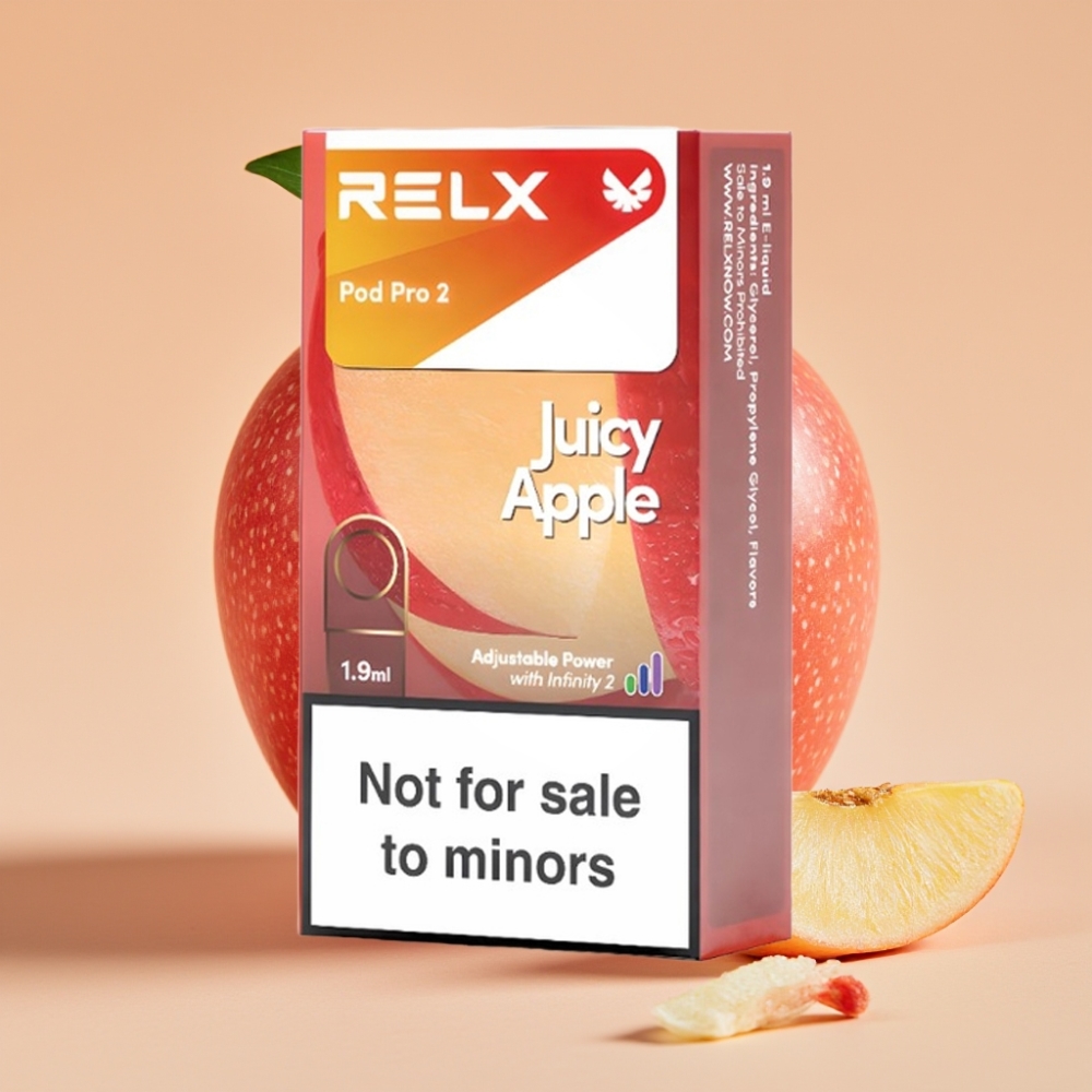 RELX Pod Pro 2 600 Puffs 1.9ml 0% Nikotin Saftiger Apfel