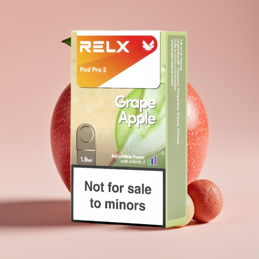 RELX Pod Pro 2 600 Puffs 1.9ml 0% Nikotin Traube Apfel