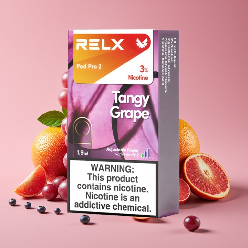RELX Pod Pro 2 600 Puffs 1.9ml 3% Nicotine Saure Traube