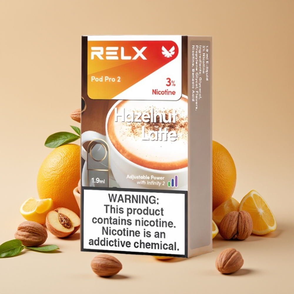 RELX Pod Pro 2 600 Puffs 1.9ml 3% Nikotin Haselnuss Latte