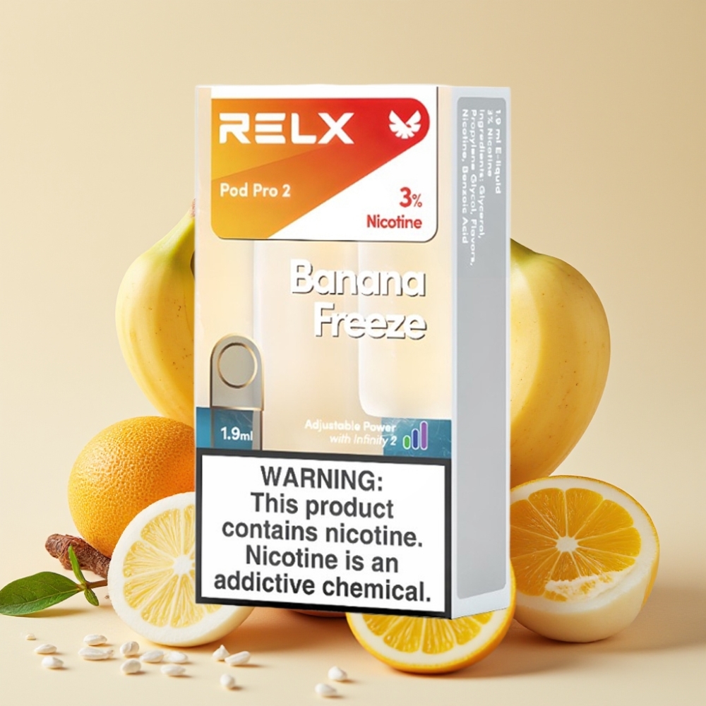 RELX Pod Pro 2 600 Puffs 3% Nikotin 1.9ml Bananen-Eis