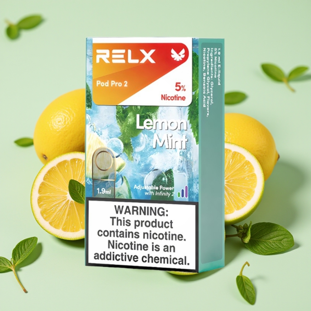 RELX Pod Pro 2 600 Puffs 5% 1.9ml 3-Voltage Zitronenminze