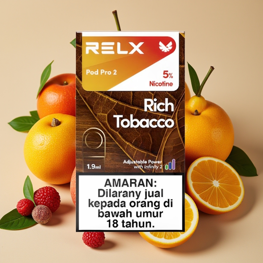 RELX Pod Pro 2 600 Puffs 5% Nikotin 1,9ml Reichhaltiger Tabak