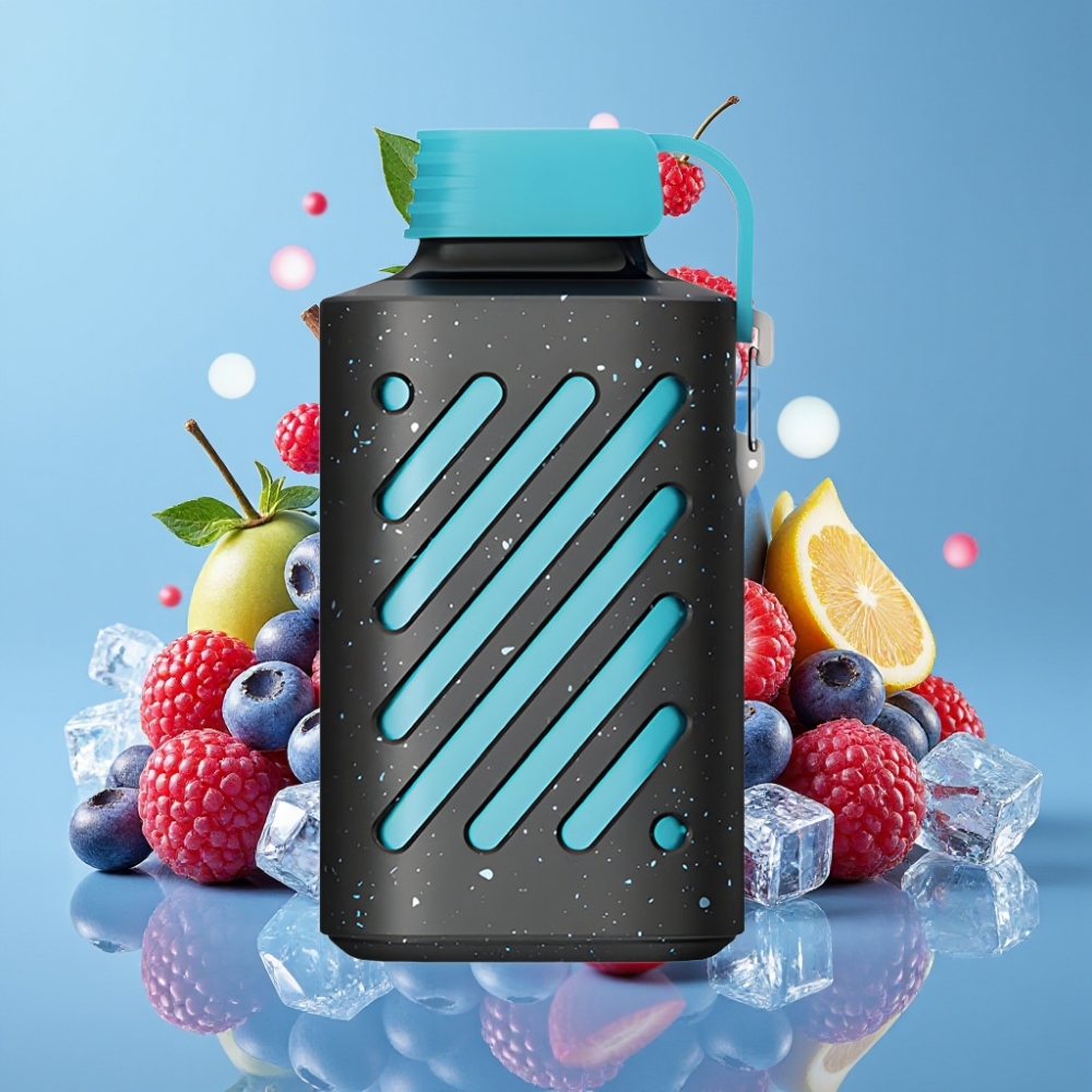 VOZOL GEAR 10000 20ml Blue Razz Ice 65% PCR VAMT Mesh Coil