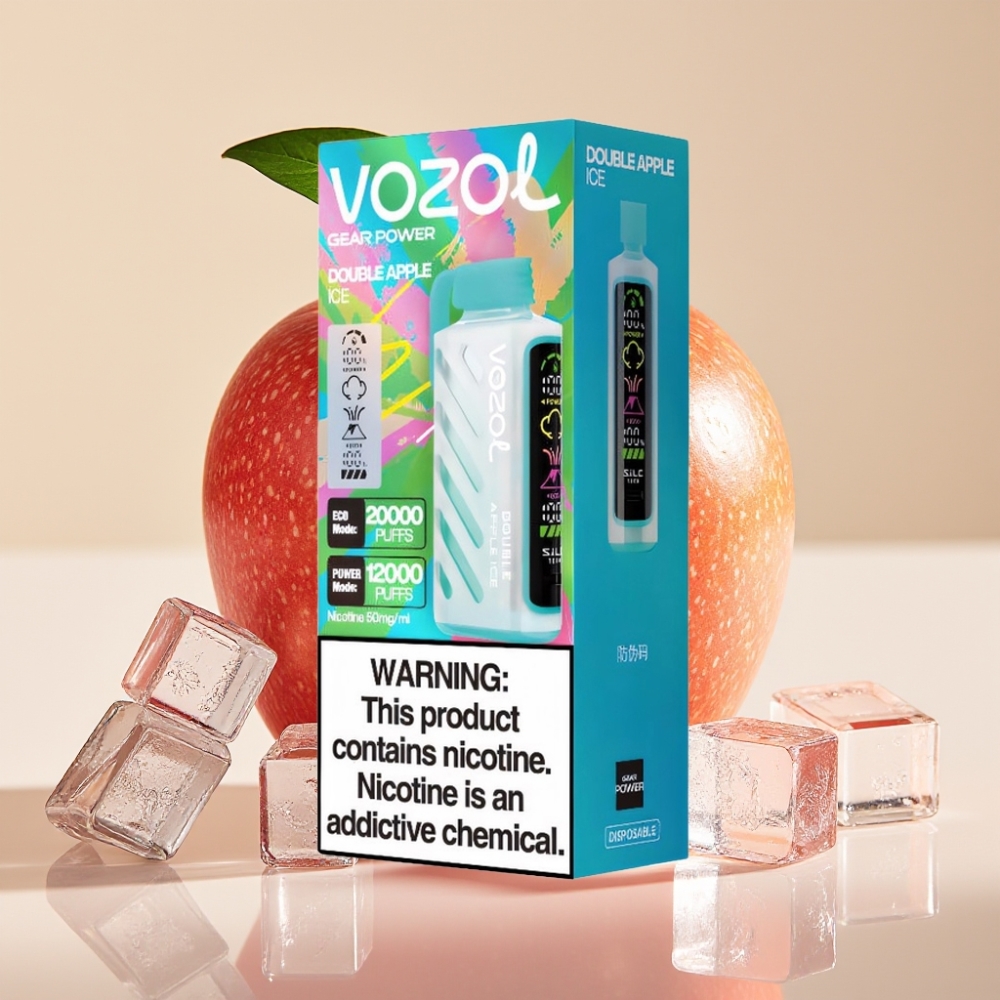 VOZOL Gear Power 20000 Puffs S.i.L.C. Tech Dual Mesh Coil Doppelapfel-Eis