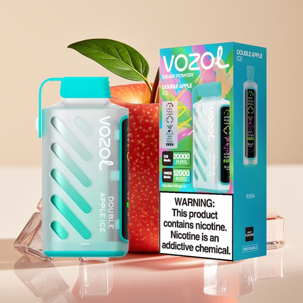 VOZOL Gear Power 20000 Puffs S.i.L.C. Tech Dual Mesh Coil Doppelapfel-Eis