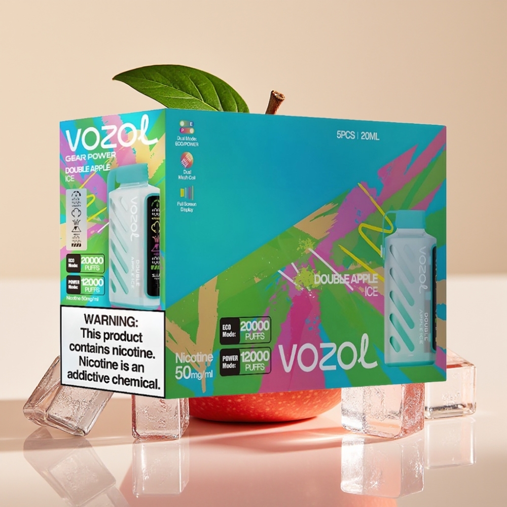 VOZOL Gear Power 20000 Puffs S.i.L.C. Tech Dual Mesh Coil Doppelapfel-Eis