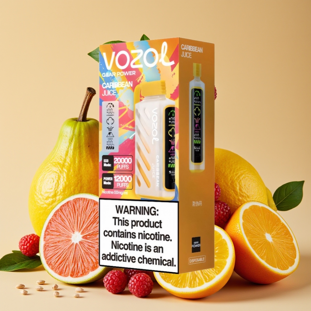 VOZOL Gear Power 20000 Puffs S.i.L.C. Tech Dual Mesh Coil Karibik-Saft