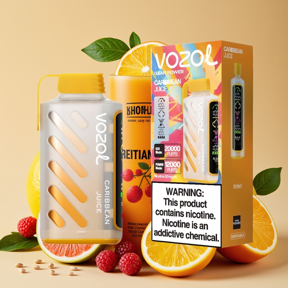 VOZOL Gear Power 20000 Puffs S.i.L.C. Tech Dual Mesh Coil Karibik-Saft