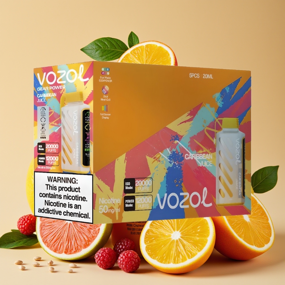 VOZOL Gear Power 20000 Puffs S.i.L.C. Tech Dual Mesh Coil Karibik-Saft