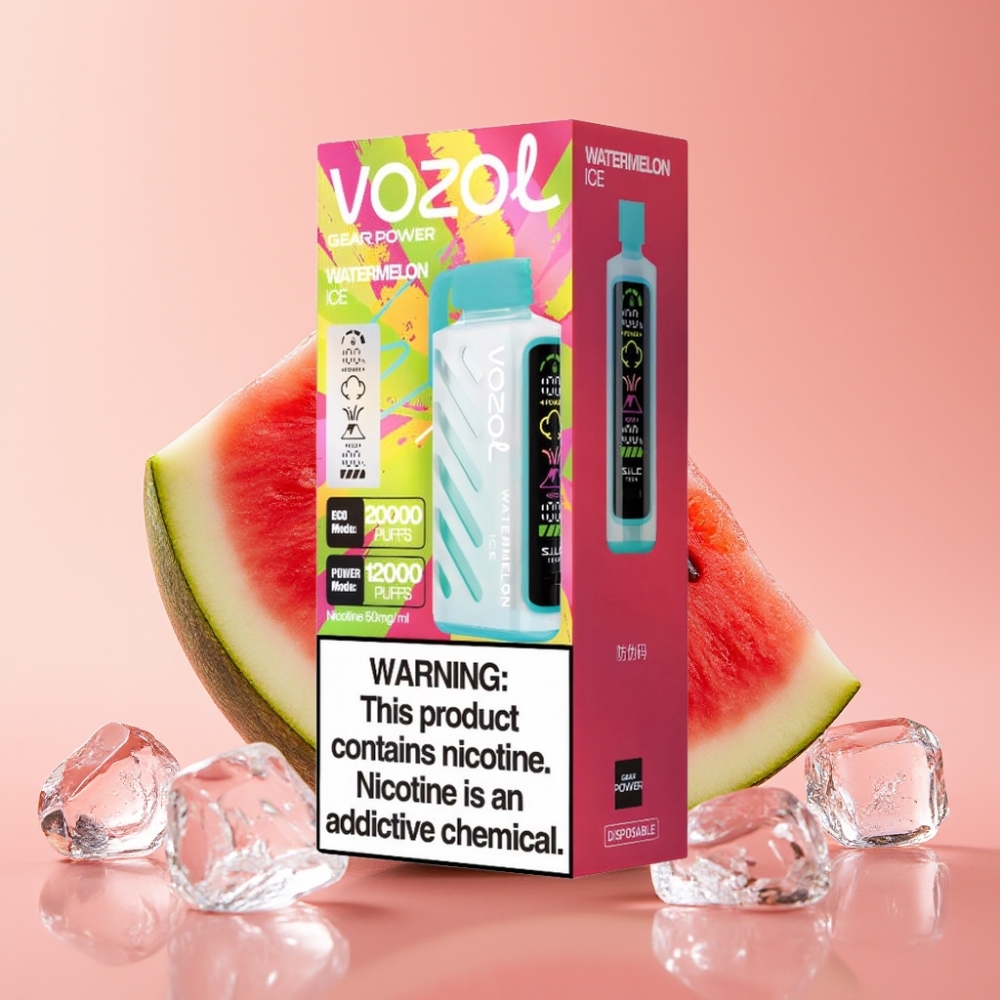 VOZOL Gear Power 20000 Puffs S.i.L.C. Tech Dual Mesh Coil Wassermelone Eis