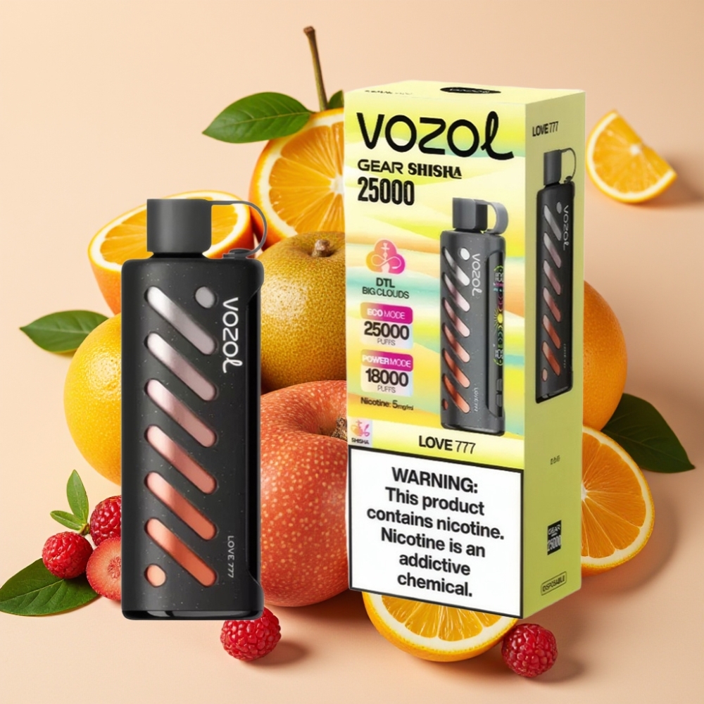 VOZOL Gear Shisha 25000 Puffs Dual Mesh 1000mAh S.i.L.C Tech Liebe 777
