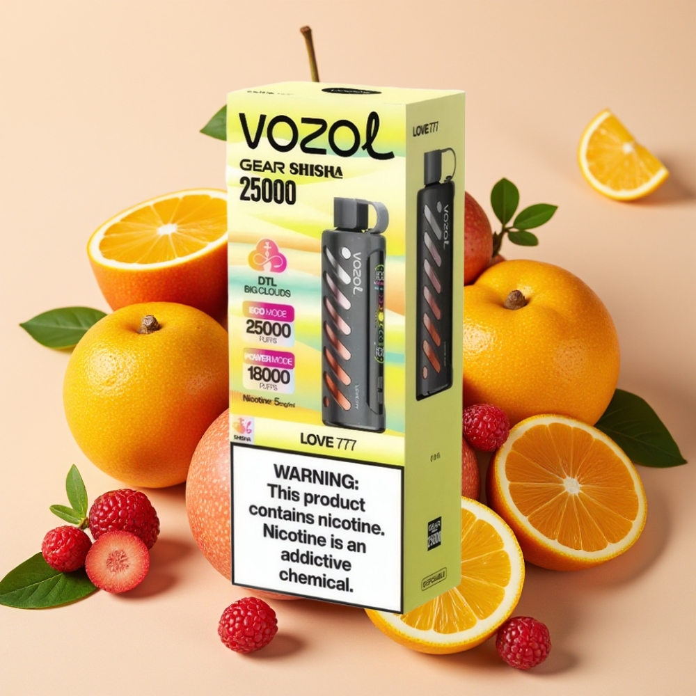 VOZOL Gear Shisha 25000 Puffs Dual Mesh 1000mAh S.i.L.C Tech Liebe 777